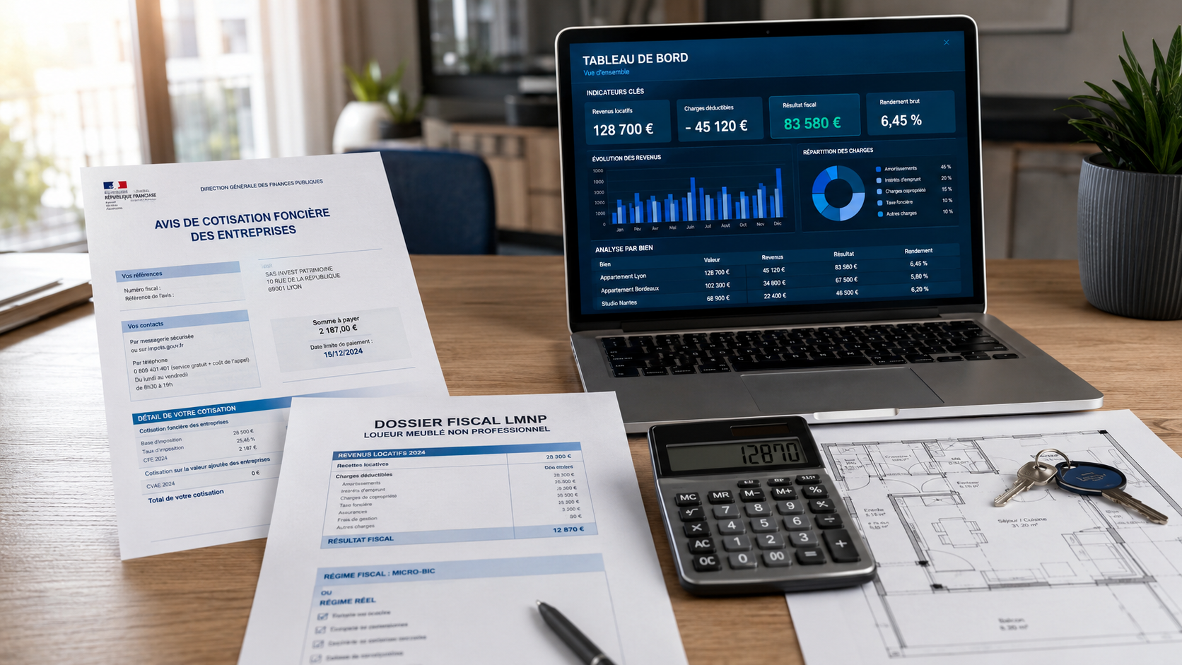 CFE et LMNP en 2026 : calcul, exonérations, barème et cas concret d’investisseur